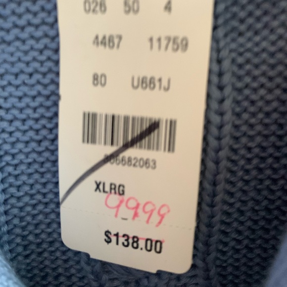 Brooks Brothers Light Blue Cable Knit Cardigan - Picture 7 of 12